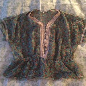 Sheer Button Down Blouse